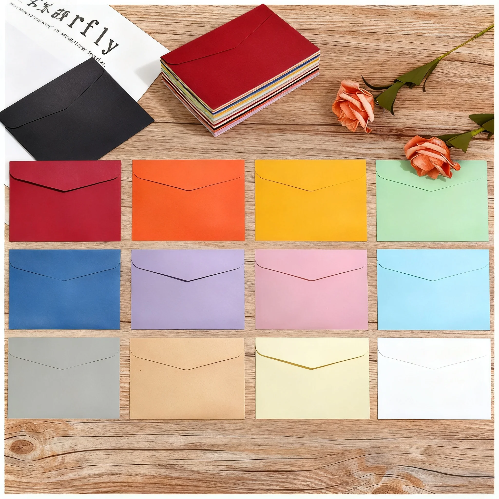 

20 шт. цветные однотонные пустые клейкие бумажные конверты-для поздравительных открыток/приглашений-креативные минималистичные конверты-сумки