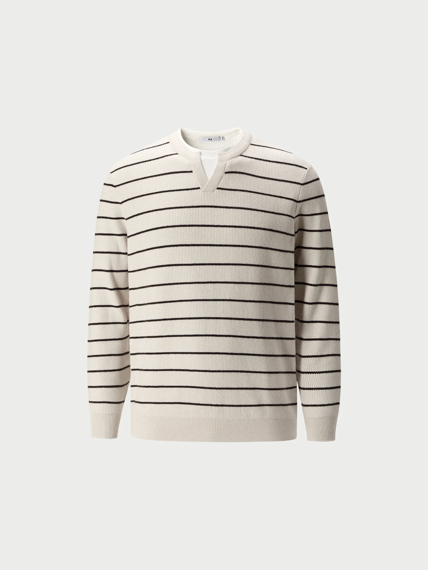 Warm Wool Blend Long Sleeve Knitted Sweater round Neck Overhead Men's Style Casual Wear Autumn New Collection HLA