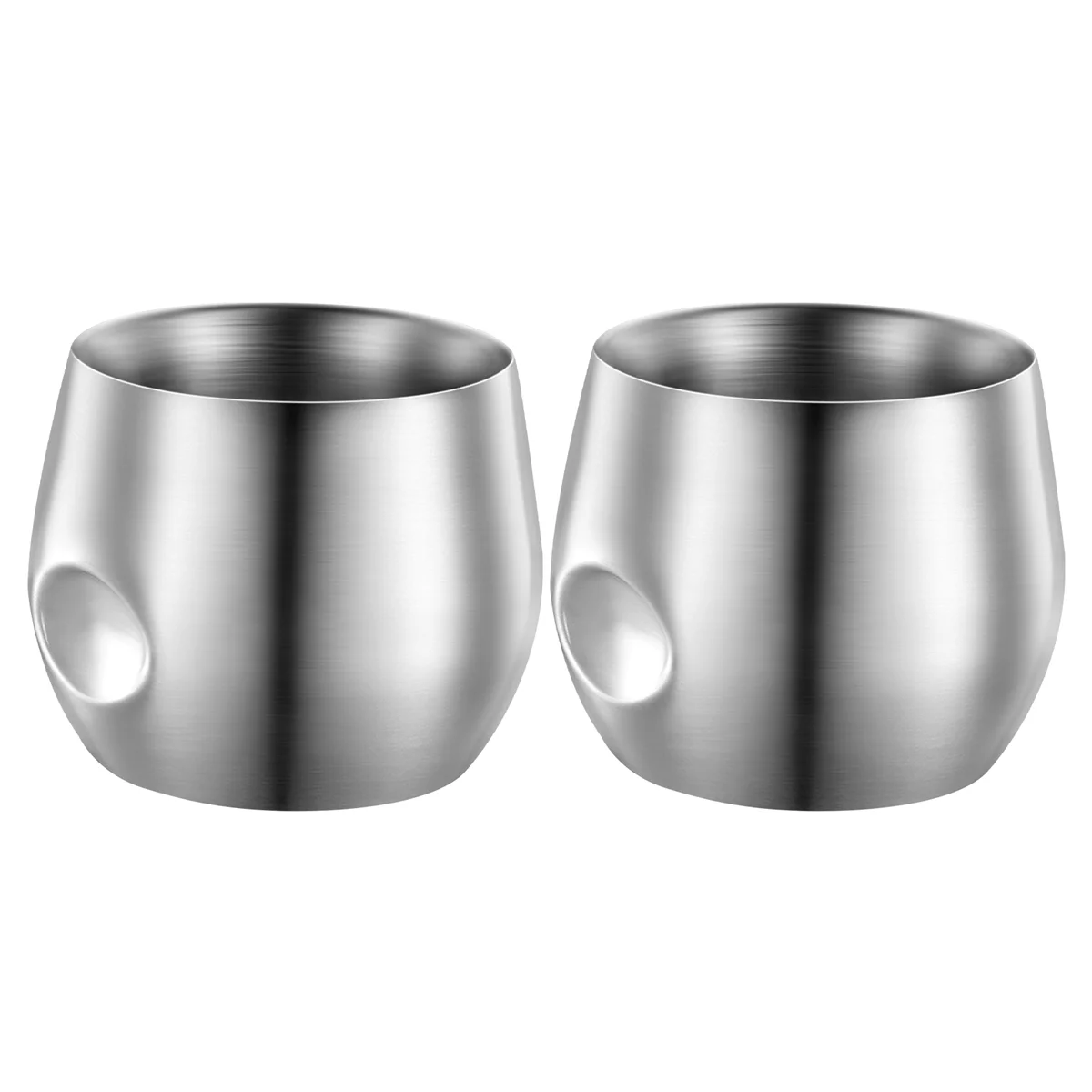 Stainless Steel Espresso Cups 2Pcs, 150Ml Double Wall Insulated Unbreakable Tumbler Small Cup for Outdoor Picnics Party