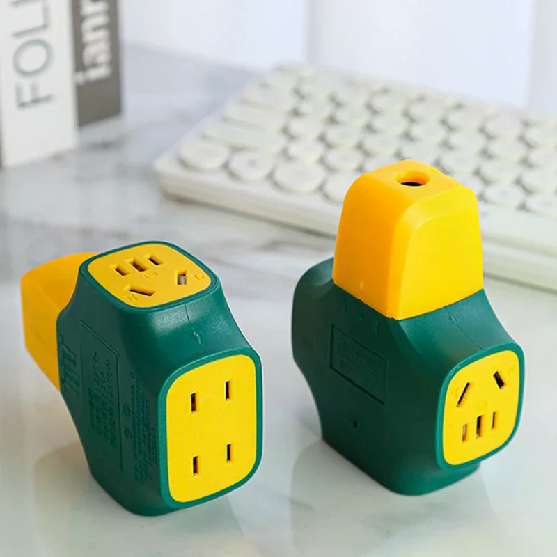 Drag Socket With Switch Indicator, Multi Plug Socket, Yellow Green Heat-resistant Socket, Drag Board Plug