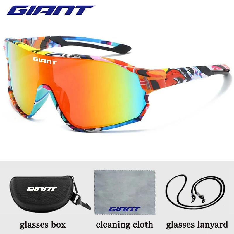 GIANT Fahrradbrille UV400 Anti Fog REVO Linsen HD Clarity MTB/Rennrad Sonnenbrille Männer und Frauen