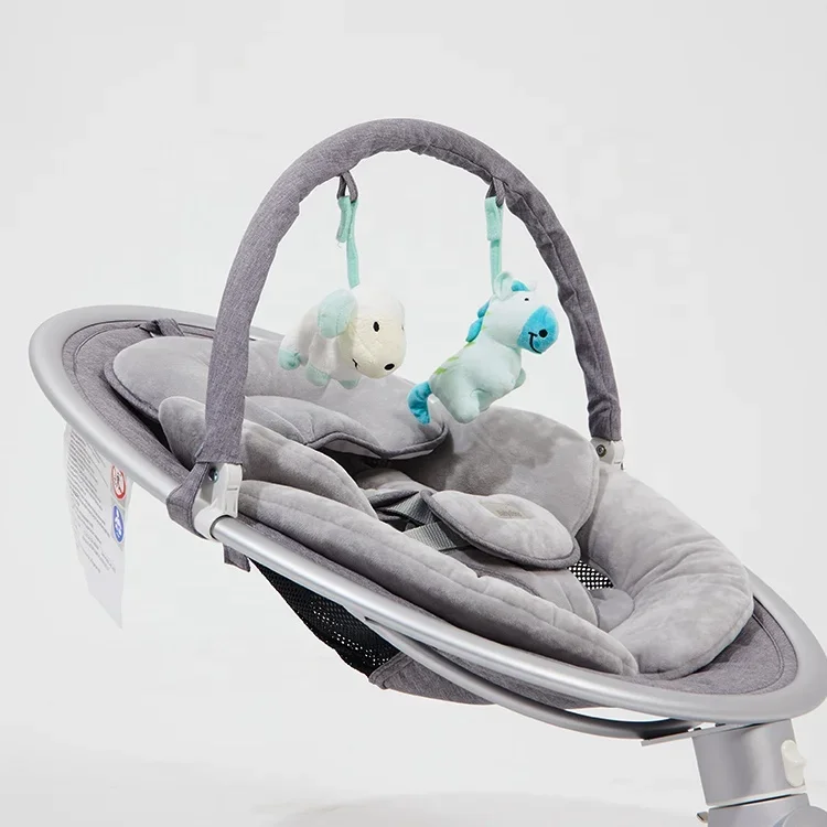 Chaise balançoire électrique pour bébé, berceau multifonctionnel en alliage d'aluminium, lit de bébé haute résistance, jeu pour bébé de 0 à 24 mois