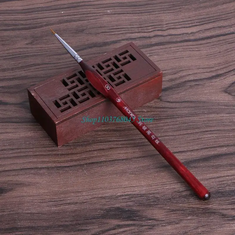 r53f 1pc تفاصيل الطلاء المصغرة فرشاة الشعر الذئب