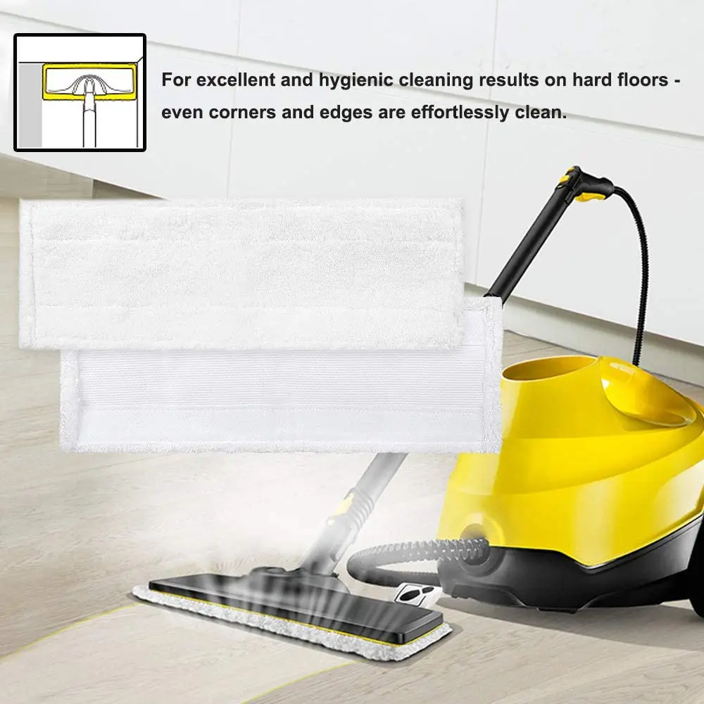 مجموعة قماش من الألياف الدقيقة متوافقة مع منظف البخار Karcher EasyFix SC2، SC3، SC4، SC5 (3 لفوهة الأرضية + 3 للفوهة اليدوية)