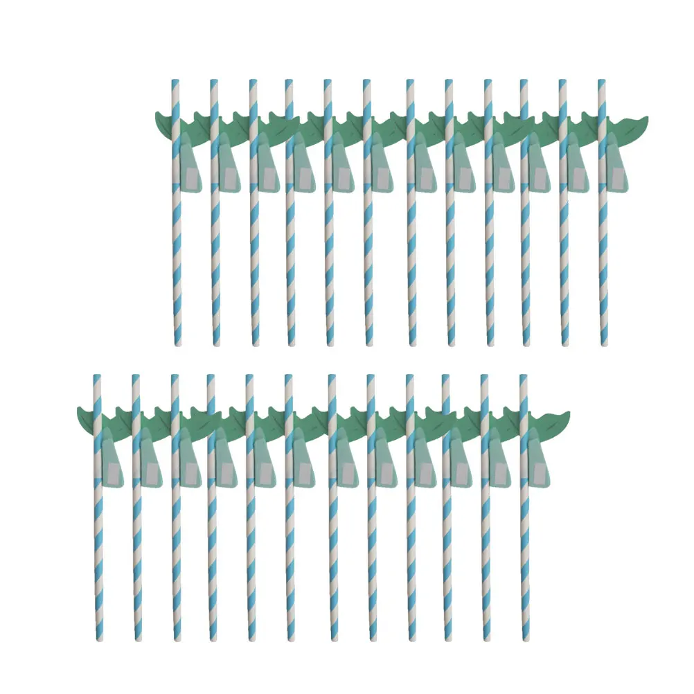 

25pcs Paper Honeycomb Straws Holiday Mermaid Tail Design Straw Party Decoration Disposable Drinking Tubularis Party Suppliers (L