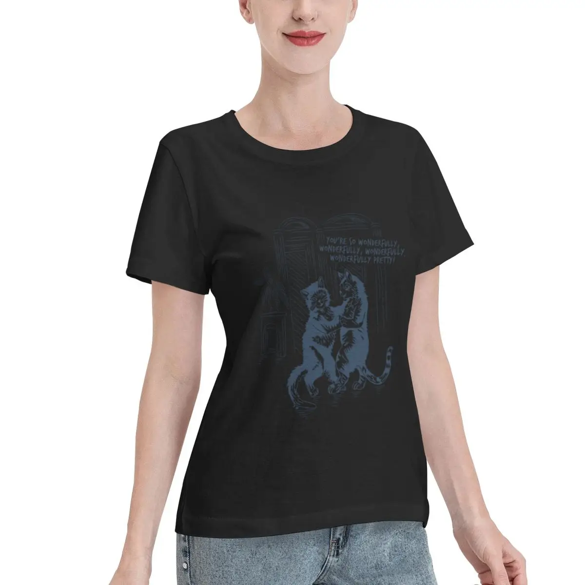 Oversized Option The Cure - Lovecats Women's T-shirt Luxury Loungewear Top