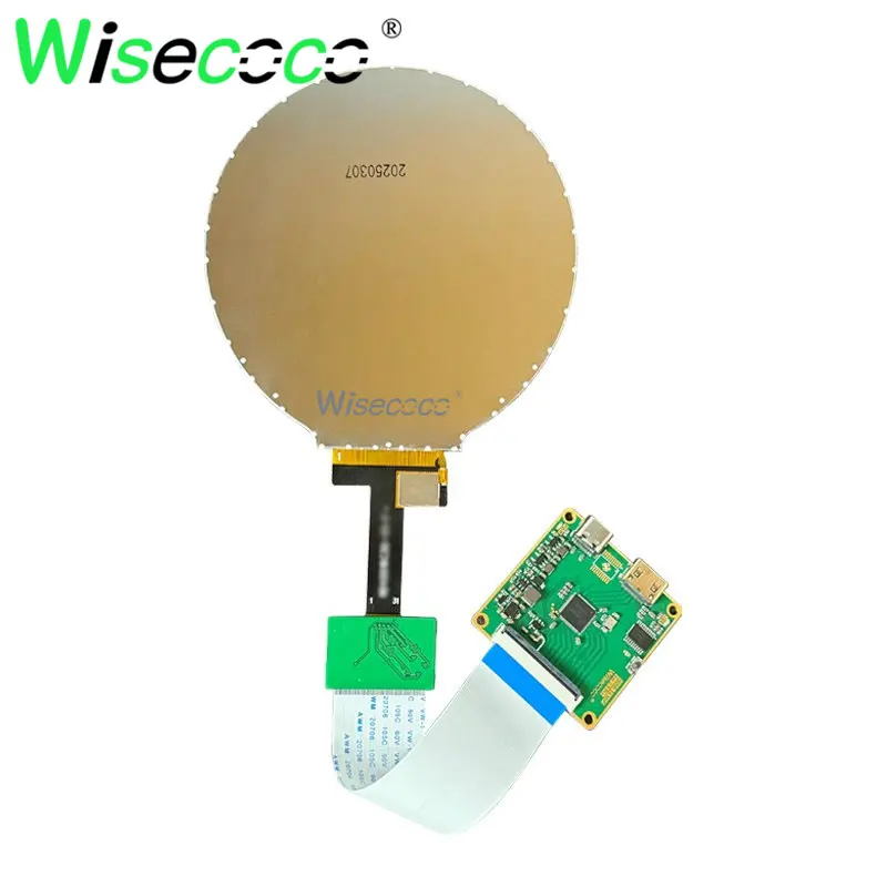 Wisecoco 4 Inch Runde Display 720x720 Kreis Rund IPS TFT LCD Bildschirm MIPI Typ-C Fahrer Bord