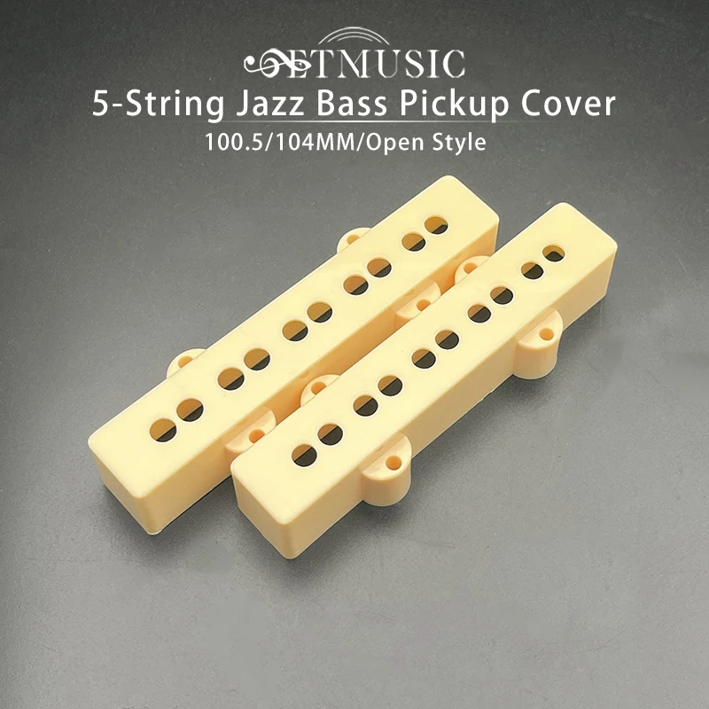 10Pcs 5-String Jazz Bass 5JB Pickup Cover/Bobbin Smooth Surface Opened Type 100.5/104MM for Electric Bass