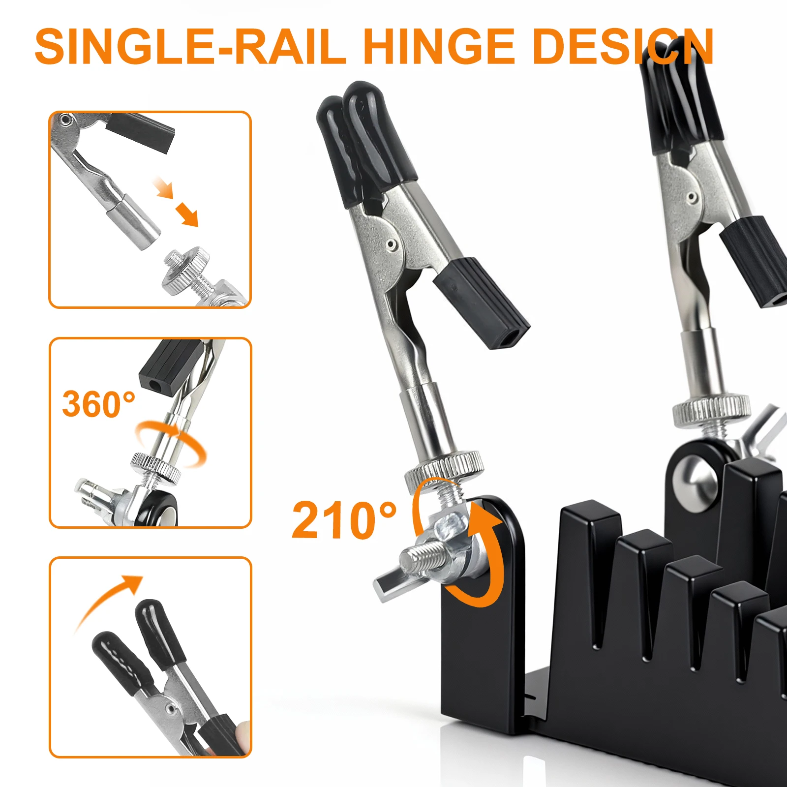 NEWACALOX Helping Hands Soldering Tool with 2 Flexible Arms PCB Holder Soldering Wire Holder for Electronics Repair, Jewelry DIY
