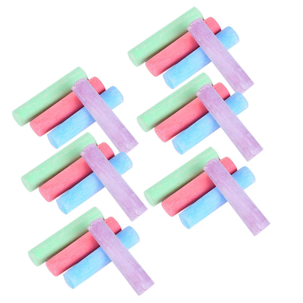 

20pcs Multicolor Chalk Art Easel Multi function Sidewalk Jumbo Washable Dust Free Teaching Home Use Student