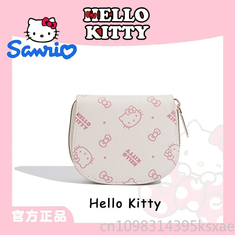 Hello Kitty Luxury Card Holder Purse Handbag for Women Printed Zipper Portable Multi Card Slots Cute Cartoon Coin Purse