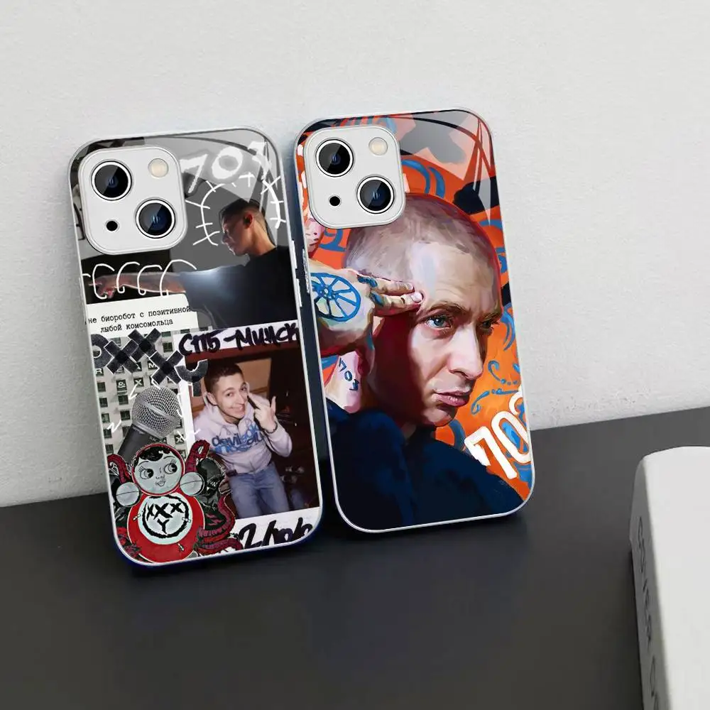 

FHNBLJ Oxxxymiron For IPhone 14 13 12 Mini 11 Pro XS Max X XR 14 Plus Tempered Glass Cover