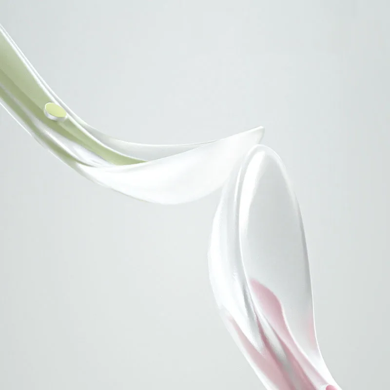 ملعقة سيليكون/ملعقة طعام للأطفال حديثي الولادة/ملعقة ناعمة من السيليكون لتغذية المياه وأدوات المائدة ومعجون الأرز #3