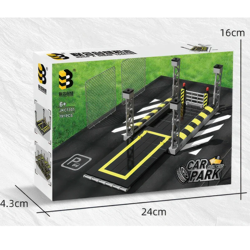 مكعبات بناء مرآب ركن السيارة من OUZEY 14+، مجموعات نماذج MOC للهندسة المعمارية للمدينة متعددة المستويات، هدية إبداعية للأولاد والرجال #5