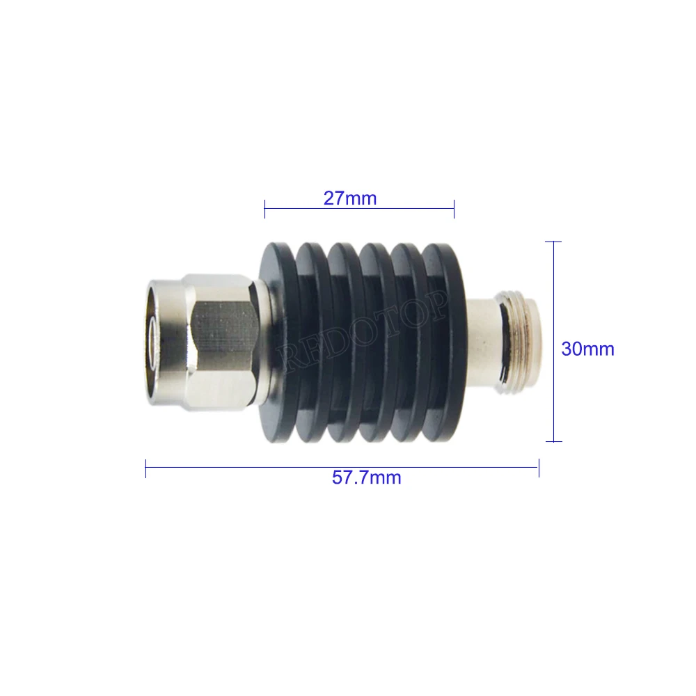 1PCS 5W N-JK Attenuator DC-3Ghz/4Ghz N Male Plug to Female Connector RF Coaxial Power 50Ohm 1/2/3/5/6/10/15/20/30db/40db/50db