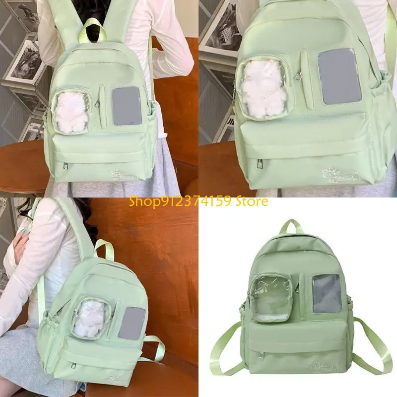 

G5AE Itabag Backpacks Pin Display Backpacks with Insert for School Anime Cosplay Clear Backpacks Daypack Travel Bags Handbags