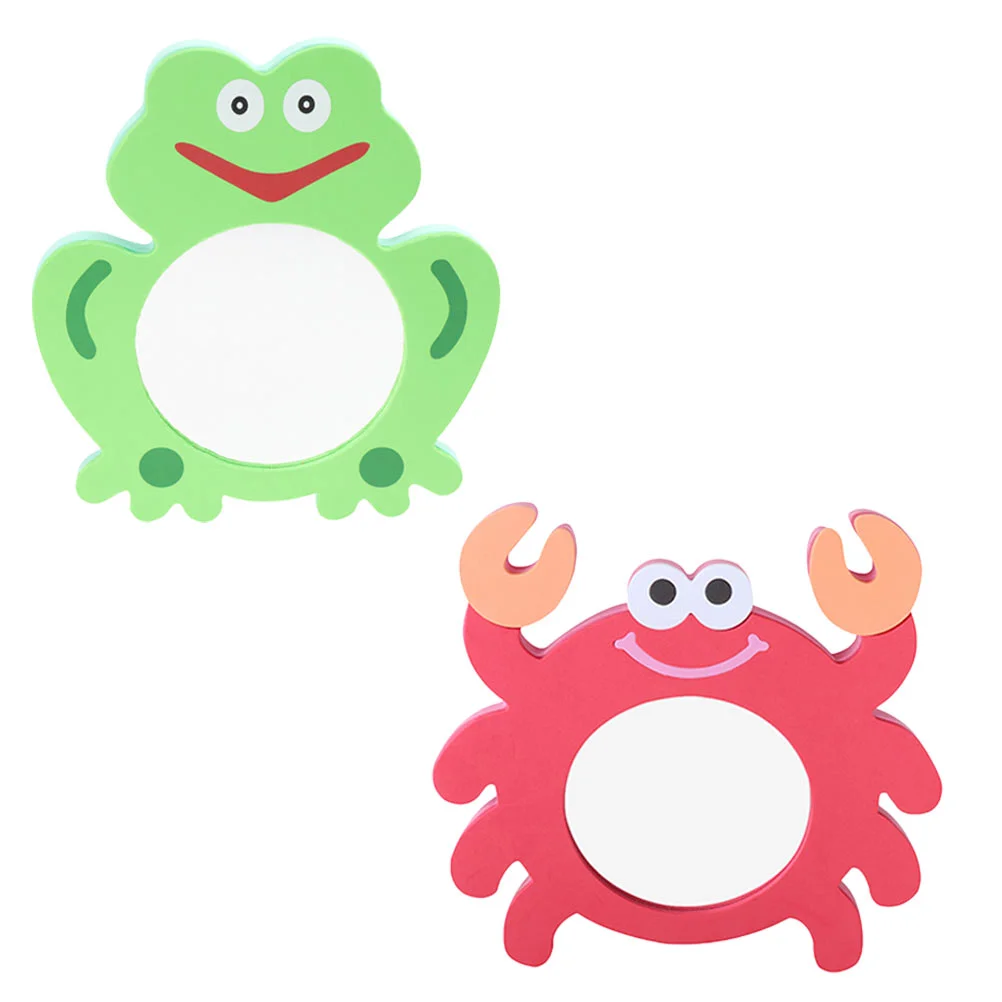 2 Pcs Animal Eva Cartoon Mirror Toddler Infant Bath Tub Crab Toy Water Bathtub Shower Toys