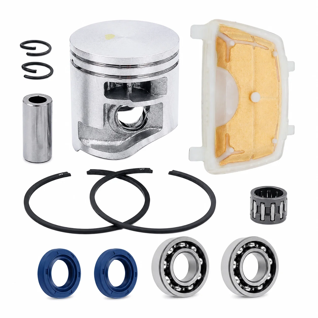 38mm Piston Kit with Bearings Oil Seals Air Filter For Stihl MS181 MS181C MS211 MS171 Chainsaw Parts Replaces 11390302002 Kit