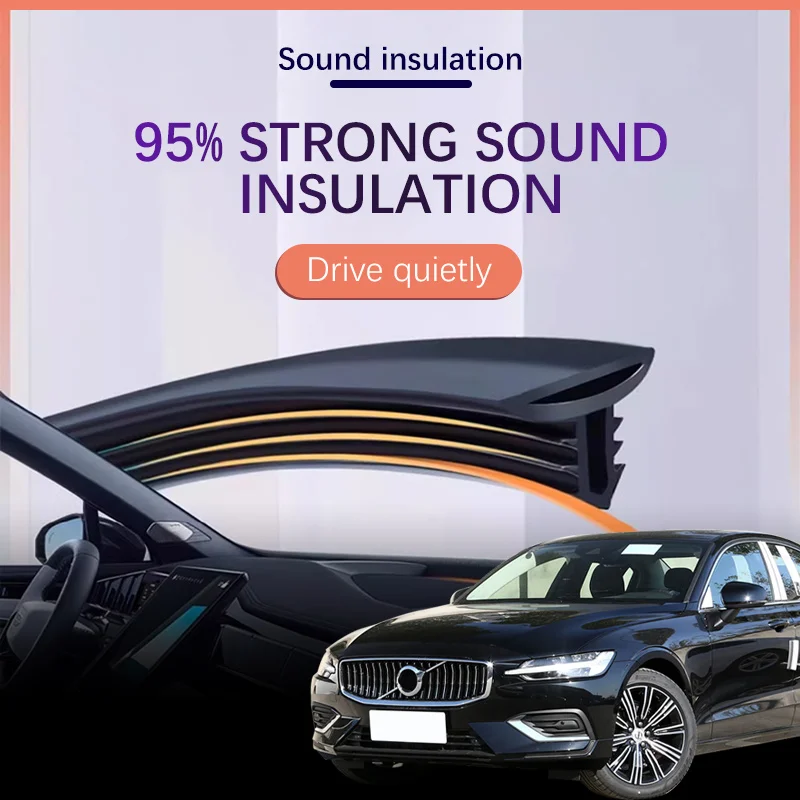 Car Dashboard Sealing Strip Interior Auto Noise Sound Insulation Rubber Trim Weatherstrip Car Accessories For Volvo S60 V40 V60