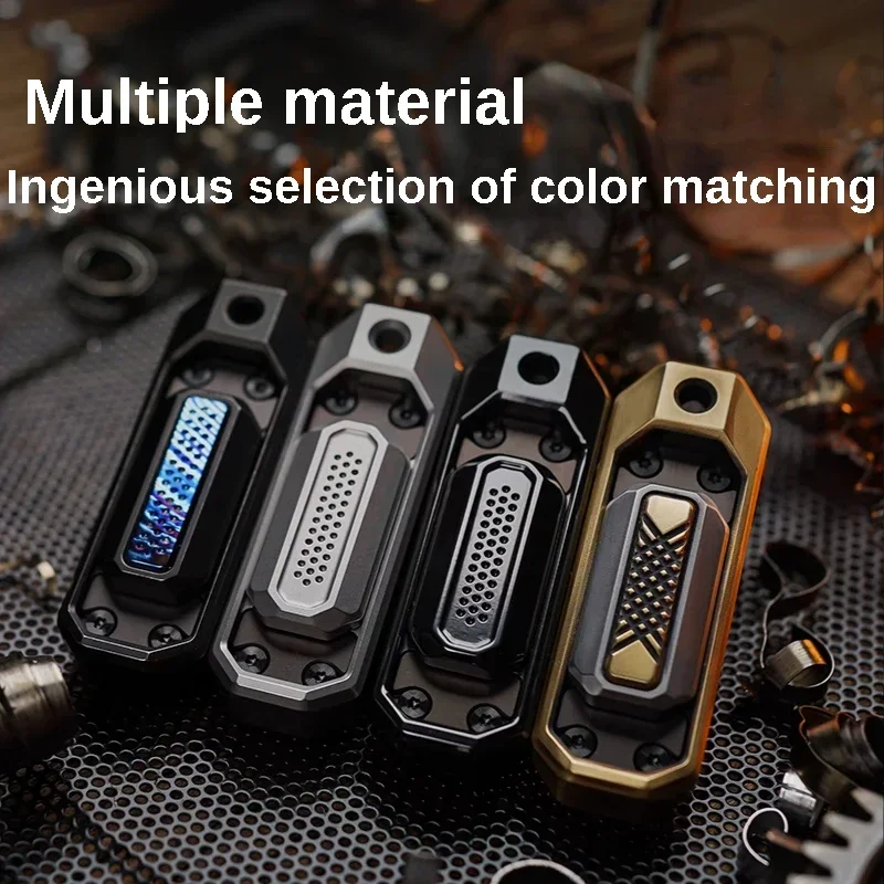 EDC Mini Push Card Popular Coin Fingertips Adult  Portable Decompression Toy Metal Punk Gift Necklace Pendant Desk Toy