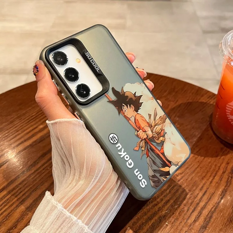 

Luxury cartoon Cute Dragon Ball Phone Case For Samsung S20 S21 S22 S23 S24 S25 Ultra Plus 23 24 FE anime Dragon Ball Back Cover
