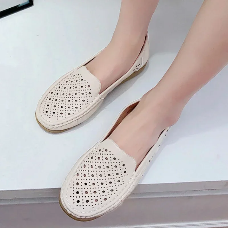 

Soft Sole Non-slip Sandals Flat Breathable Casual Sports Women's Summer New Fashion Round Toe Nurse Shoes