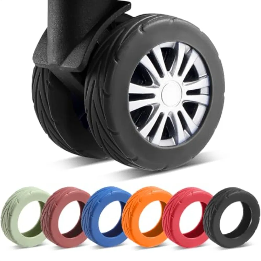 

8 Pcs Lage Wheel Covers Silicone 22.4 Spinner Wheel Black