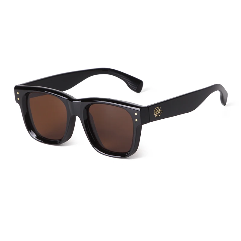 Klassische Niet quadratische Sonnenbrille Frauen Männer 2024 Marke Designer Mode Vintage Nagel rahmen Schildpatt Sonnenbrille uv400 s24115 – Detail 8