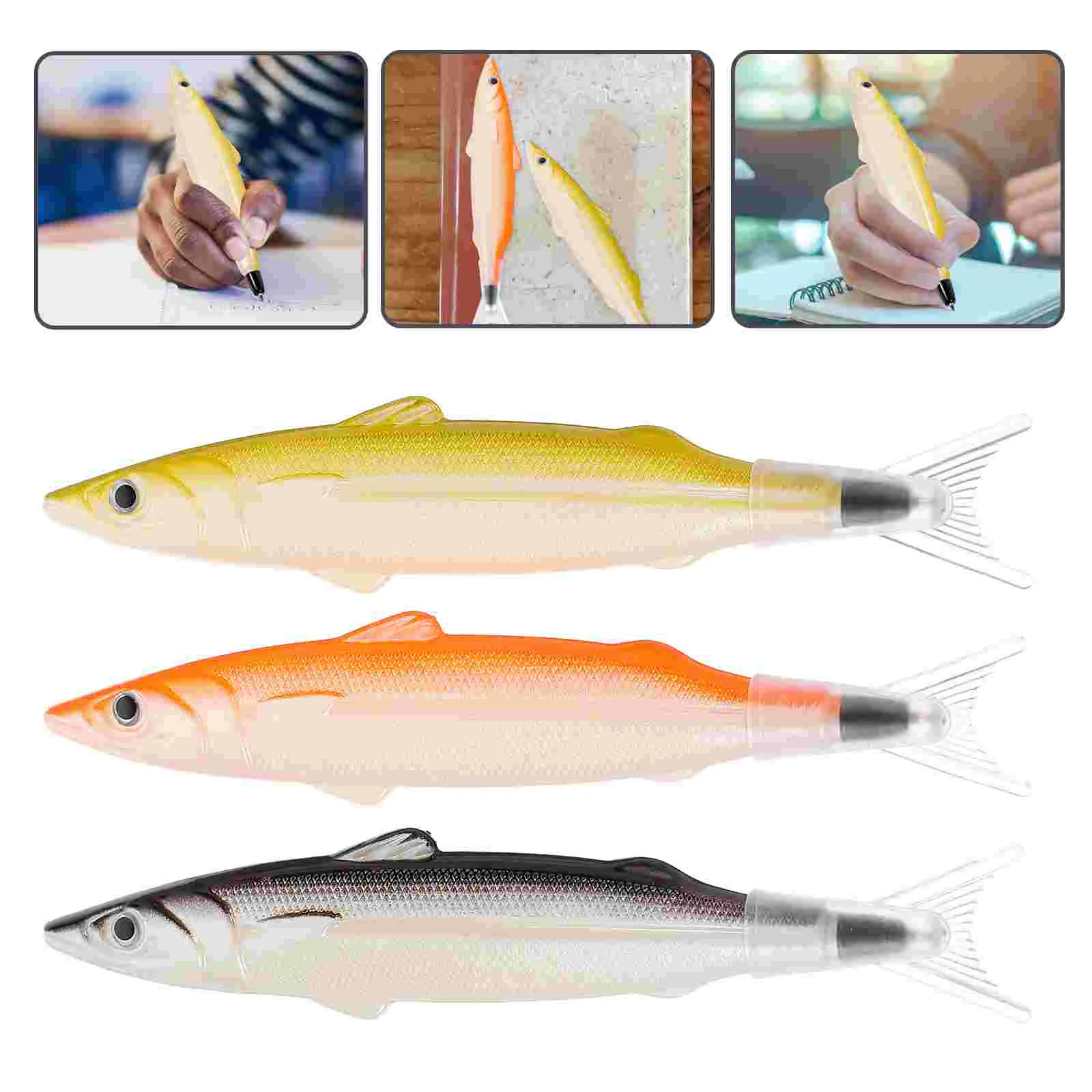 3 Pcs Creative Ballpoint Pen School Supplies Pens Fine Smooth Writing Plastic Fancy