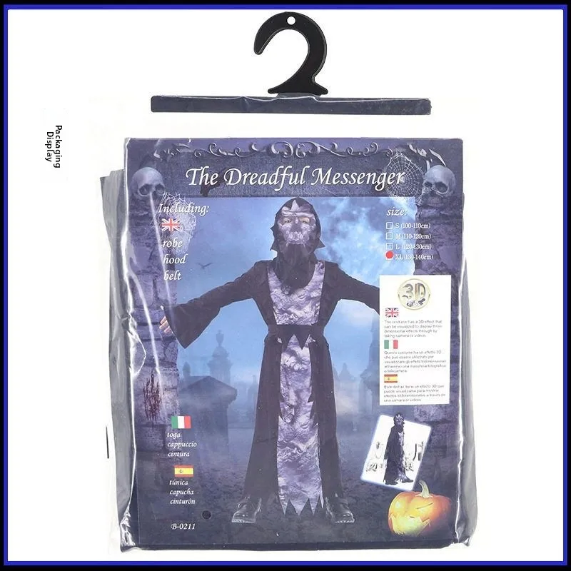 Halloween Kinderkostuum Heren Terror Skeleton Devil Set Prestatiekleding Ghost Outfit Etnisch Toneelkostuum