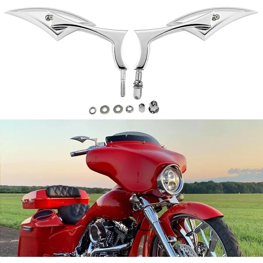 

Хромированные мотоциклетные зеркала, совместимые с Harley Davidson Compact Mini, боковые зеркала для Sportster 48, Road Glide Ultra Limited R