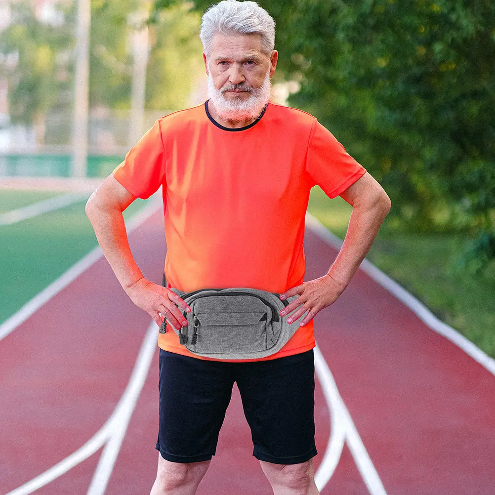2Pcs Single Shoulder Chest Bags Male Oxford Cloth Waist Bags Sports Crossbody Running Multifunctional Waterproof Portable Large
