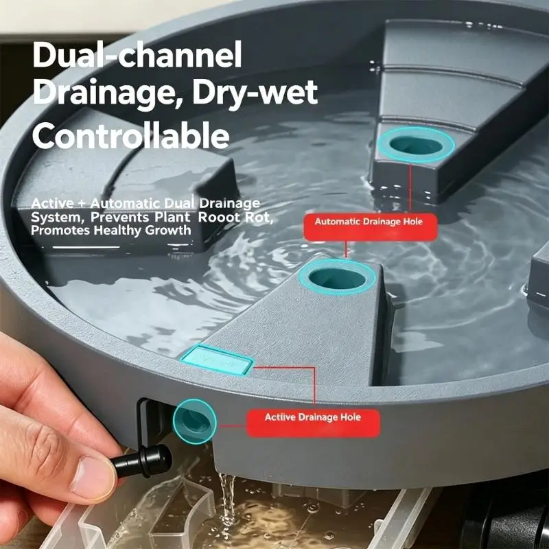 

Thickened Plastic Plant Pot Tray With 360 Degree Rotating For Easy Moving And Drainage To Prevent Root Rot B03E