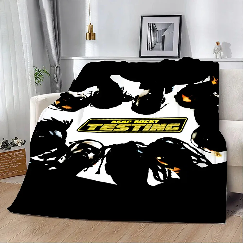

Fashion Rapper A-Asap Rockys Printed Blanket Picnic Blankets Warm Blanket Soft and Comfortable Blanket Home Travel Birthday Gift
