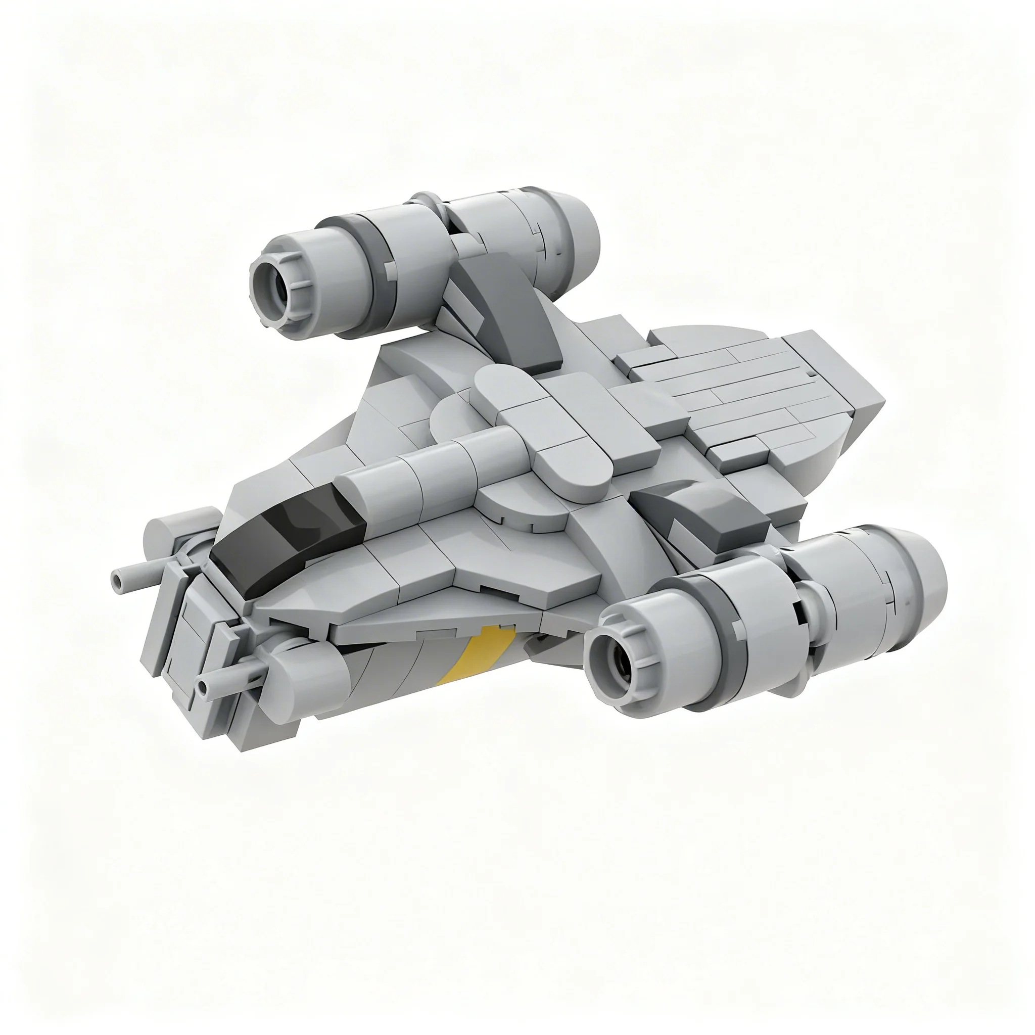 141pcs MOC Razor Crest Micro Space Warrior Star Diy Building Blocks Construction Pack Assembly Model XL Toy Gift For Hobbyists