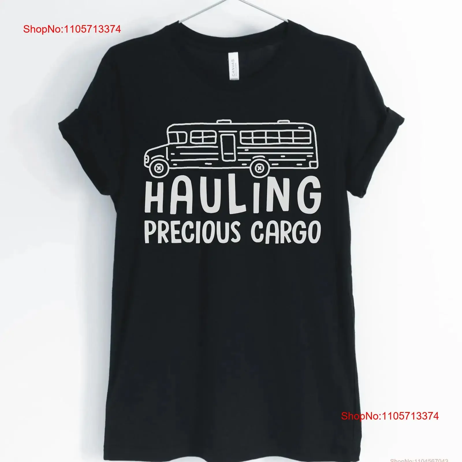 Hauling precious cargo school bus driver shirt gift back to unisex women's shirts vintage Washed Comfortable Versatile
