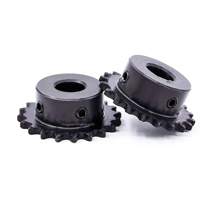 04C สเตอร์โซ่อุตสาหกรรม 45 #   ฟันเหล็ก 11T-30T พร้อมรูสกรู 5-18 มม. สำหรับระบบส่งกำลังรถยก