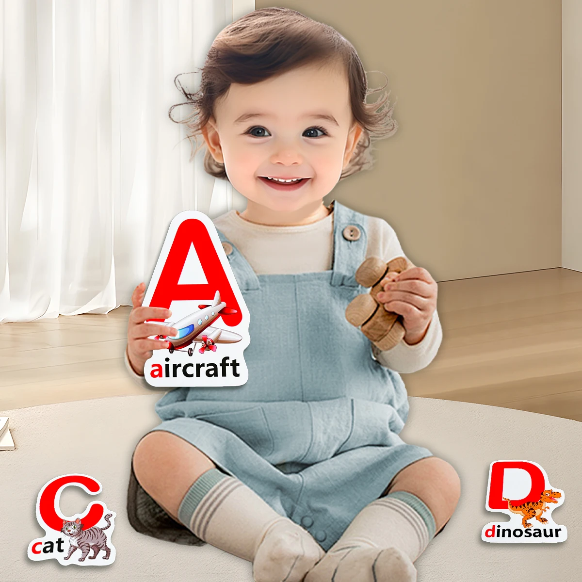 English Numbers and Letters Picture Memory Cards Early Learning Colour Cards Educational Enlightenment