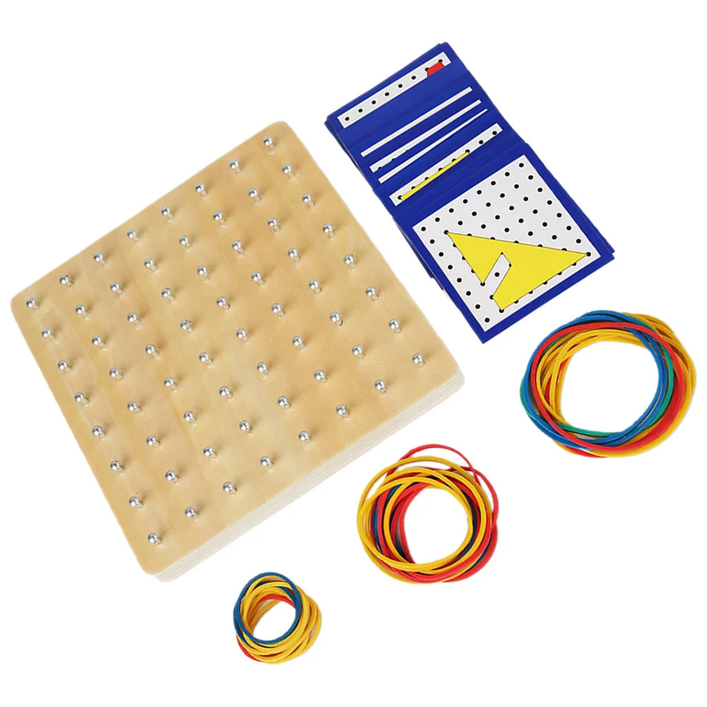 Holz Geoboard Mathematische Peg Board Frühen Lernen Spielzeug Geometrie Lineal Kinder Pädagogisches Werkzeug Ausarbeitung Liefert Holz Nagel