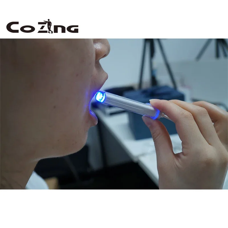 Portable Home Use UV Light + Blue Light Laser Therapy Equipment for Mouth Ulcer Pharyngitis with USB Type