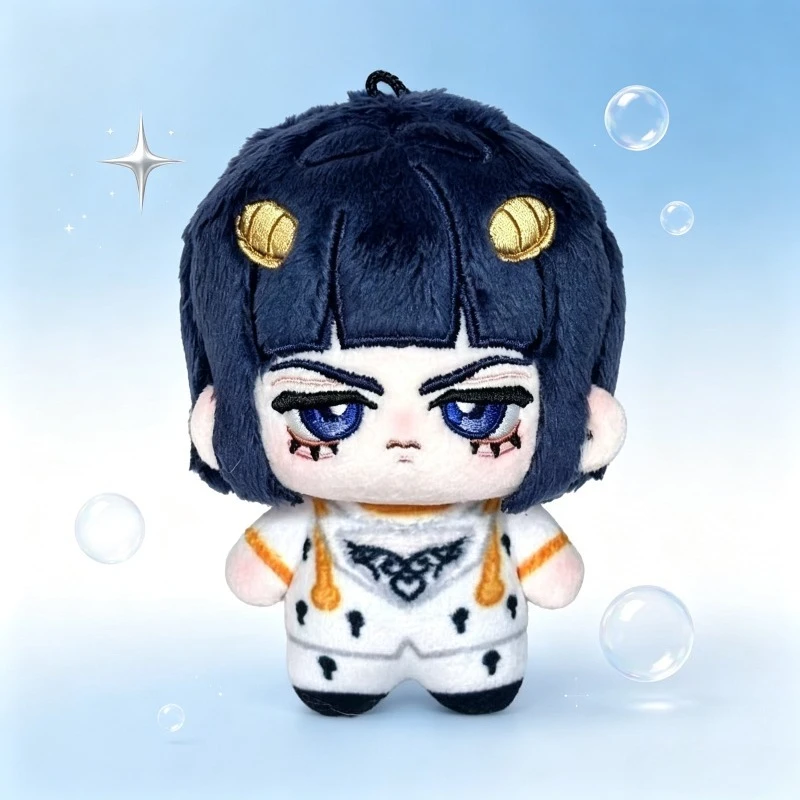 10cm JOJO Bizarre Adventure Stuffed Bruno Plushie Toys Anime Bucciarati Decorative Charm Keychain Plush Toy Fans Xmas Gifts