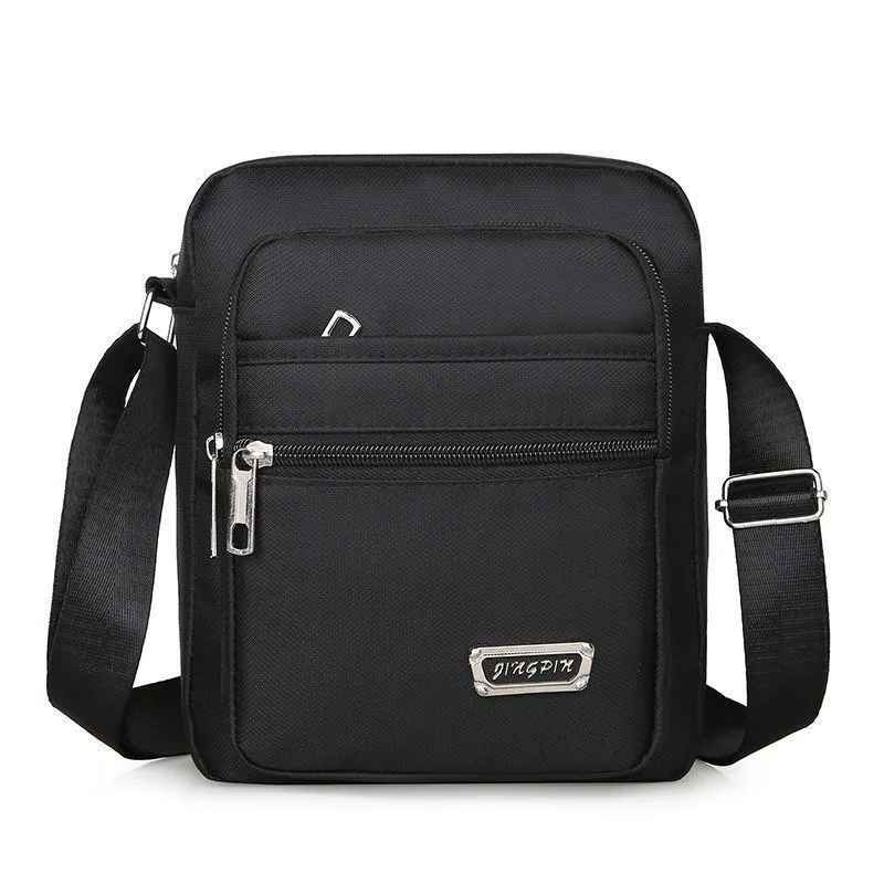Herren-Umhängetasche, Wasserdichte und Verschleißfeste Geldbörse, Modischer Multi-Reißverschluss-Rucksack, Geschäftsreise-Schultertasche – Detail 3