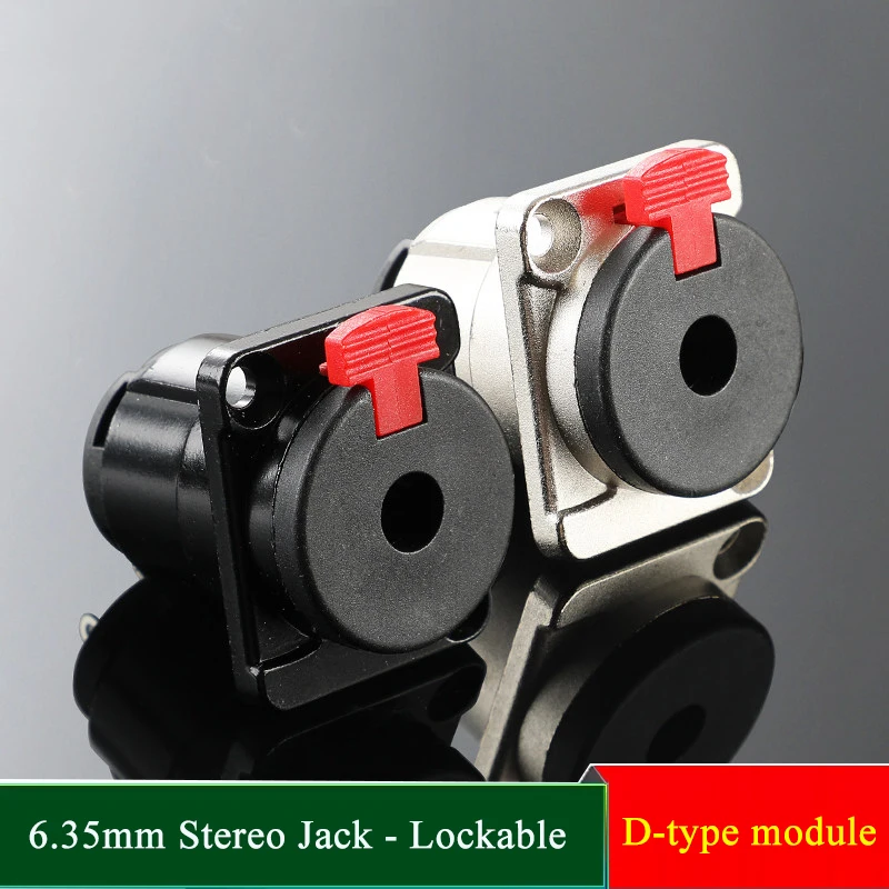 D-Type 6.35mm Stereo Female Jack – 6.35mm TRS to 6.5mm Mic Plug, XLR Direct Insert, 86mm Wall Panel, Rack Mount, Audio Adapter
