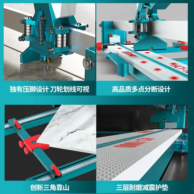 Tile Cutter Push Knife, Manual Push Knife High Precision 800 1000 1200 All Steel Push Knife with Laser