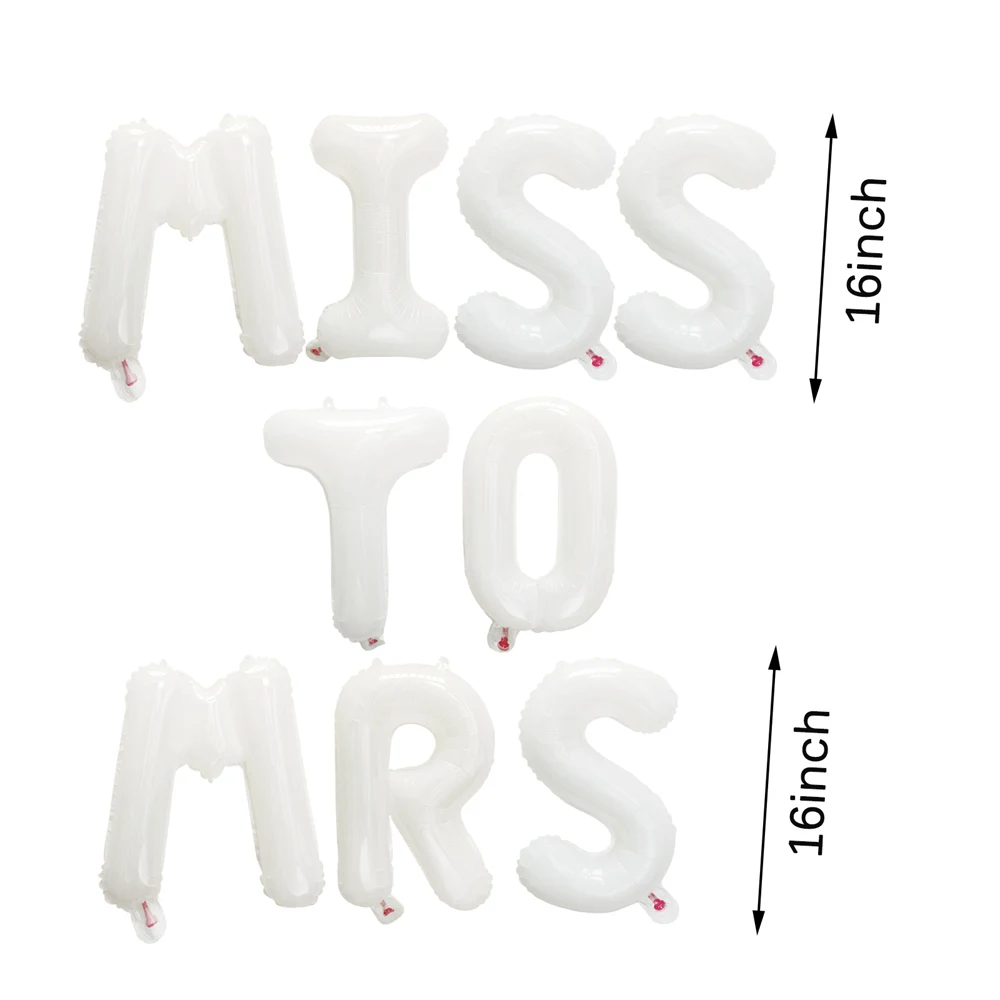1 Packung Miss to Mrs Ballons für Junggesellinnenabschied, Hen Night Party, Brautparty, Verlobung, Heimparty, Hochzeitsdekorationen und Zubehör – Detail 3