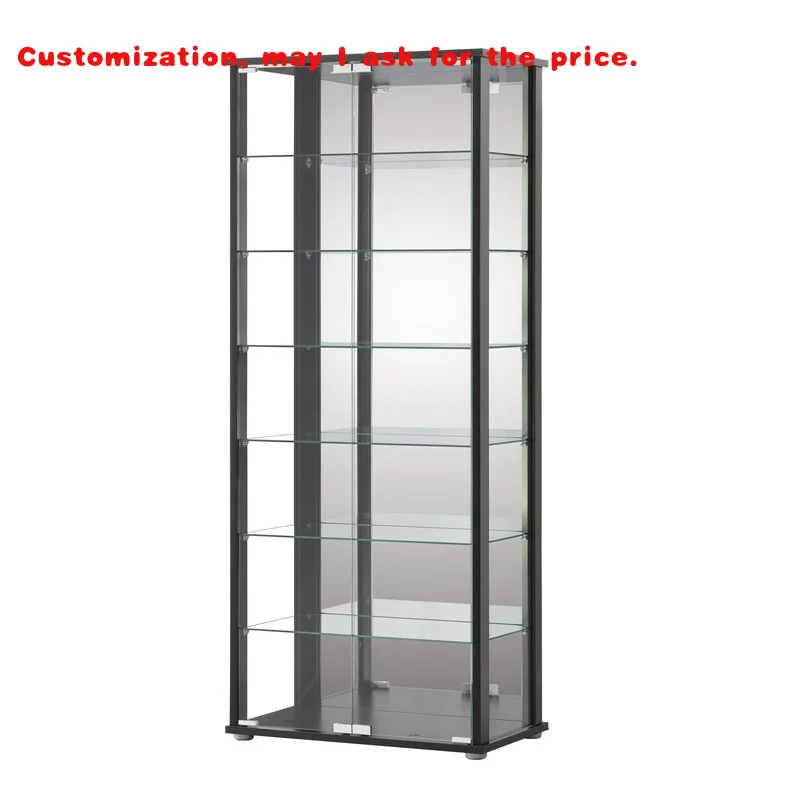 custom.LED Glass Display Cabinets Home Bar Living Room Entry Hotel or Apartment Collections of Miniatures or Figurines