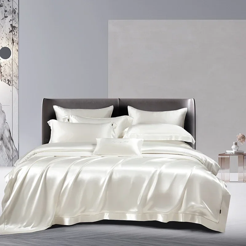 2026 New Luxury 100% Mulberry Silk Fitted Sheet, Grade 6A, 45cm Deep Pocket, Fits King/Queen/Cal King Size Mattresses 3