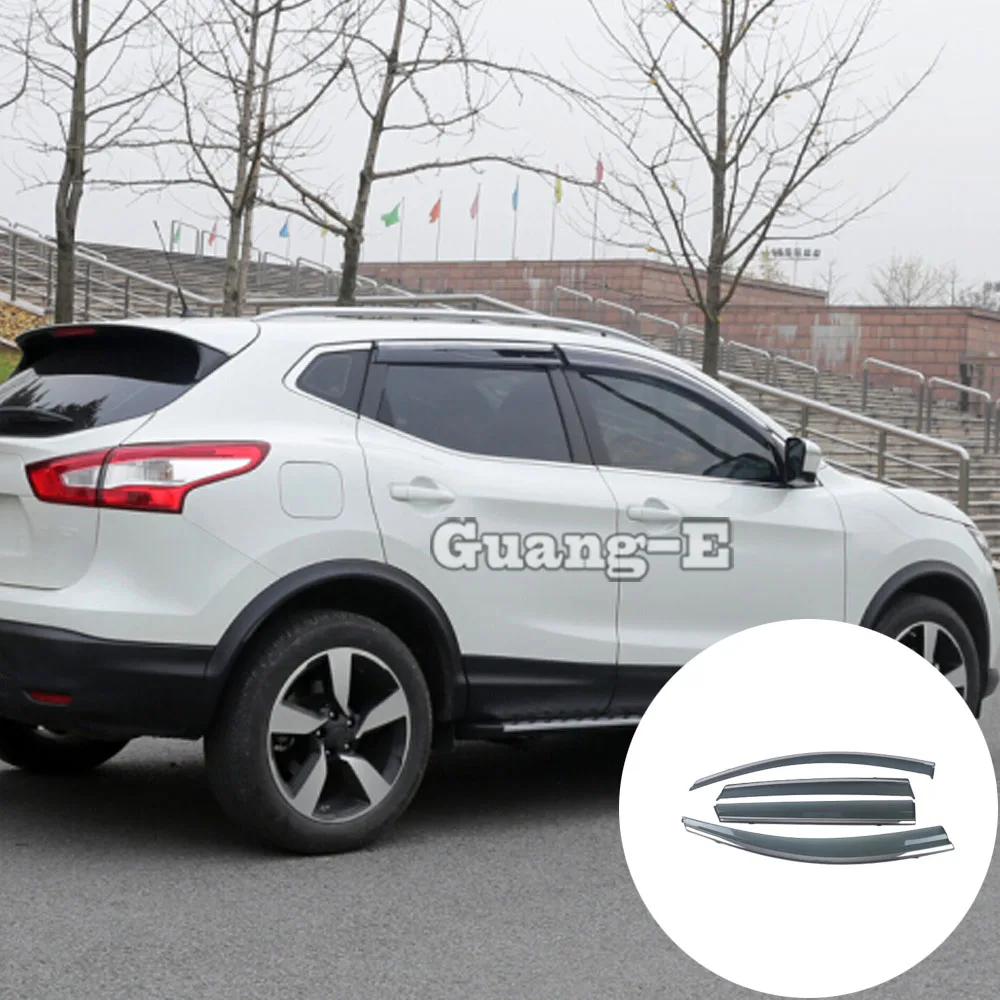 

For Nissan Qashqai j11 2019 2020 2021 2022 2023 Car Stick Lamp Plastic Window Glass Wind Visor Rain/Sun Guard Vent Stick 4PCs