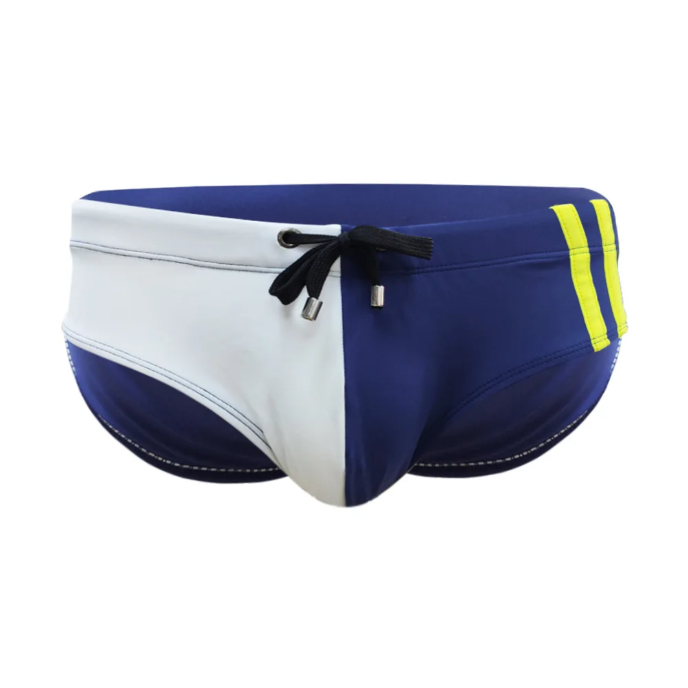2025 matching briefs swimming trunks contrasting colors fashionable close-fitting foreign trade swimming shorts men UXH076