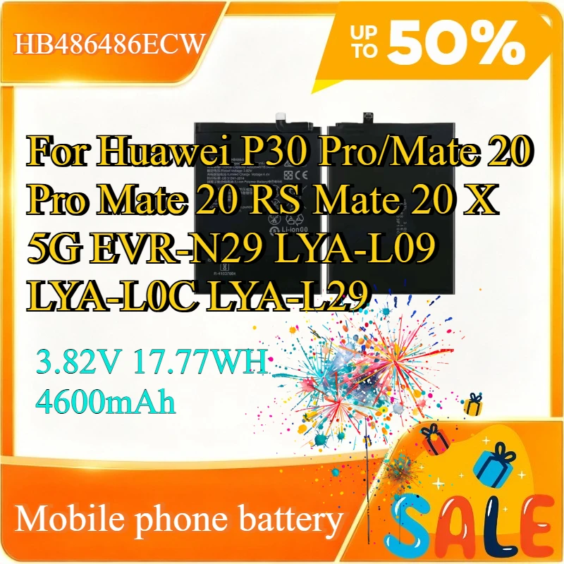 HB486486ECW Battery For Huawei P30 Pro/Mate 20 Pro Mate 20 RS Mate 20 X 5G EVR-N29 LYA-L09 LYA-L0C LYA-L29
